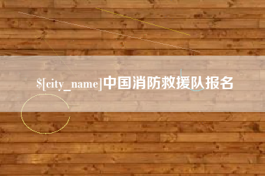 衡阳中国消防救援队报名