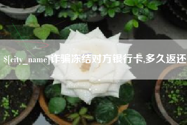 衡阳诈骗冻结对方银行卡,多久返还