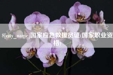 衡阳国家应急救援员证(国家职业资格)