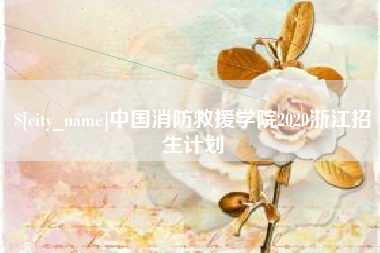 衡阳中国消防救援学院2020浙江招生计划