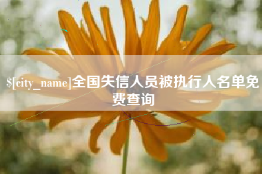 衡阳全国失信人员被执行人名单免费查询
