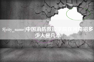 衡阳中国消防救援学院在河南招多少人是几本