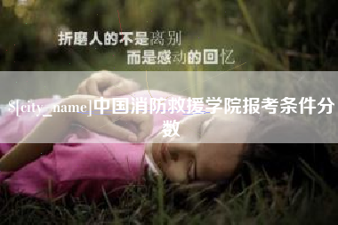 衡阳中国消防救援学院报考条件分数