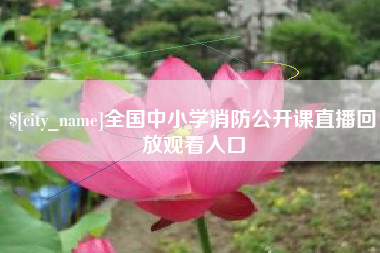 衡阳全国中小学消防公开课直播回放观看入口