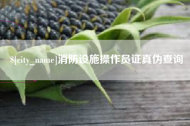 衡阳消防设施操作员证真伪查询