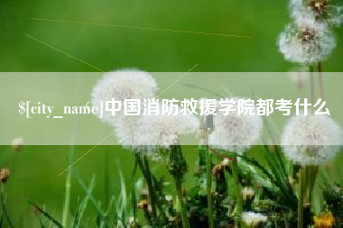 衡阳中国消防救援学院都考什么
