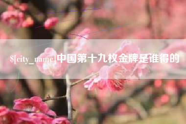 衡阳中国第十九枚金牌是谁得的