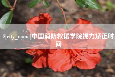 衡阳中国消防救援学院视力矫正时间
