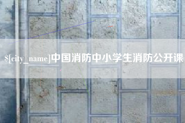衡阳中国消防中小学生消防公开课