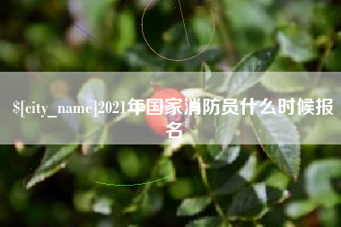 衡阳2021年国家消防员什么时候报名