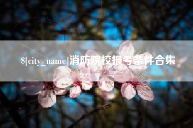 衡阳消防院校报考条件合集